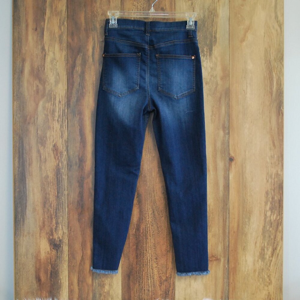 NoBO No Boundaries High Rise Frayed Ankle Jeans Size 9